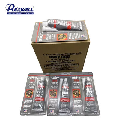 ماه مارس فروش قطعات معدنی خودرو چسب برای ABRO BRAND GREY 999 RTV سیلیکون فوري سازنده گاسکت مهر و موم کننده چسب دهنده حسگر ایمن ماشین